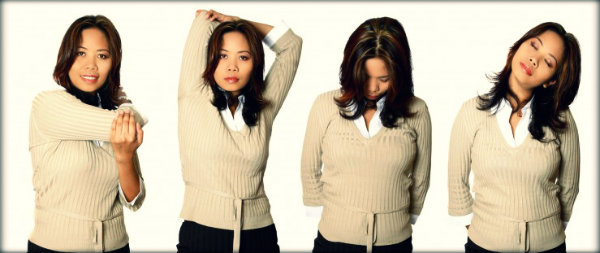 Exercício de alongamento para o pescoço. (Créditos da foto: http://www.saudedicas.com.br/)