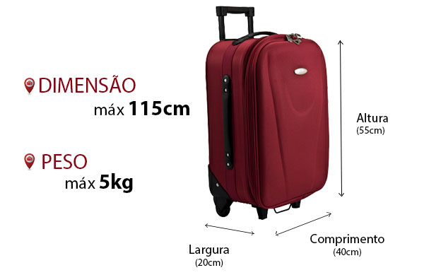 Bagagem de mão peso