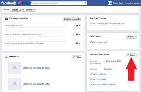 Editar informações básicas