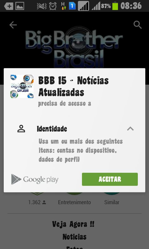 Aplicativo que permite acompanhar o BBB