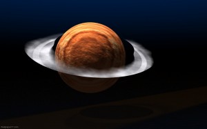 Júpiter e seu anel de poeira.