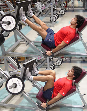 Exercícios para as pernas - demostração imagens