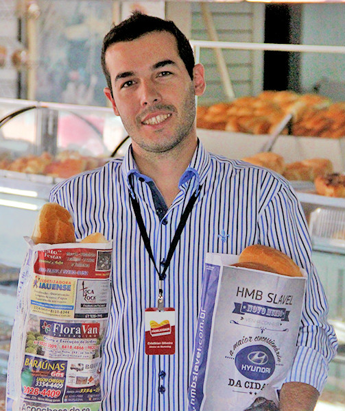 Propaganda no saco de pão