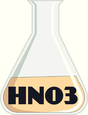 Como é encontrado o ácido nítrico na natureza