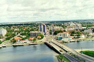 Vista da ponte de Tramandaí